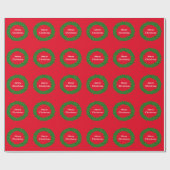 Cadeau Papier d'emballage de guirlande de houx de (Plat)