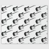 Cadeau Papier d'emballage de guitare basse (Plat)