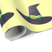 Cadeau Papier d'emballage de Halloween de casquette de (Coin rond)