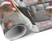 Cadeau Papier d'emballage de hamster de Joyeux Noël (Coin rond)