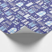 Cadeau Papier d'emballage de Hanoukka de rétros présents (Coin)