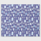 Cadeau Papier d'emballage de Hanoukka de rétros présents (Plat)