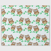 Cadeau Papier d'emballage de hibou mignon (Plat)