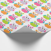 Cadeau Papier d'emballage de hibou rose mignon (Coin)
