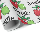 Cadeau Papier d'emballage de Jingle Bell de Noël (Coin rond)