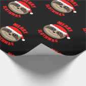 Cadeau Papier d'emballage de Joyeux de Slothmas Noël (Coin)