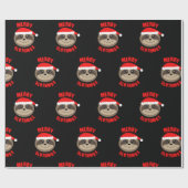 Cadeau Papier d'emballage de Joyeux de Slothmas Noël (Plat)