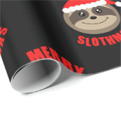 Cadeau Papier d'emballage de Joyeux de Slothmas Noël (Coin rond)