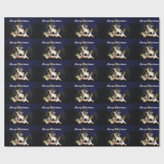 Cadeau Papier d'emballage de Joyeux Noël (Plat)