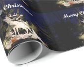 Cadeau Papier d'emballage de Joyeux Noël (Coin rond)