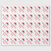 Cadeau Papier d'emballage de Joyeux Noël de casquette (Plat)