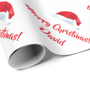 Cadeau Papier d'emballage de Joyeux Noël de casquette
