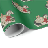 Cadeau Papier d'emballage de Joyeux Noël de corgi (Coin rond)