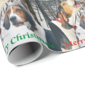 Cadeau Papier d'emballage de Joyeux Noël de marcheur de (Coin rond)