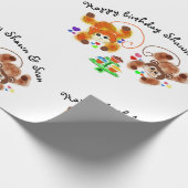 Cadeau Papier d'emballage de jumeaux d'anniversaire (Coin)