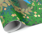 Cadeau Papier d'emballage de jungle tropicale de (Coin rond)