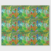 Cadeau Papier d'emballage de jungle tropicale de (Plat)