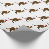 Cadeau Papier d'emballage de kangourou de Noël (Coin)