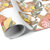 Cadeau papier d'emballage de la charcuterie (Coin rond)
