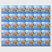 Cadeau Papier d'emballage de la côte grecque (Plat)