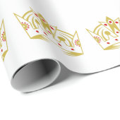 Cadeau Papier d'emballage de la Couronne royale (Coin rond)