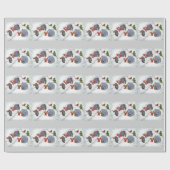 Cadeau Papier d'emballage de la fête de Noël des lapins (Plat)