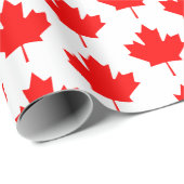 Cadeau Papier d'emballage de la fête du Canada (Coin rond)