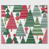 Cadeau papier d'emballage de la forêt de noël (Plat)