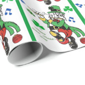 Cadeau Papier d'emballage de la Saint-Patrick (Coin rond)