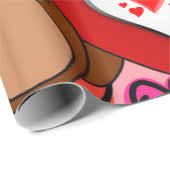 Cadeau Papier d'emballage de la Saint-Valentin (Coin rond)