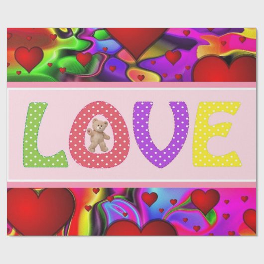 Cadeau Papier d'emballage de la Saint-Valentin (Plat)