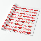 Cadeau Papier d'emballage de la Saint-Valentin Amour Papi (Déroulé)