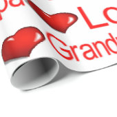 Cadeau Papier d'emballage de la Saint-Valentin Amour Papi (Coin rond)