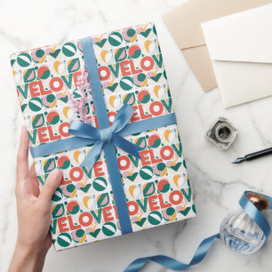 Cadeau Papier d'emballage de la Saint-Valentin avec impre