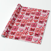 Cadeau Papier d'emballage de la Saint-Valentin Éléments r (Déroulé)