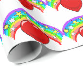 Cadeau Papier d'emballage de la Saint-Valentin Joyeux Ann (Coin rond)