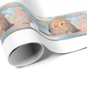 Cadeau Papier d'emballage de lapin à oreilles de Lop (Coin rond)