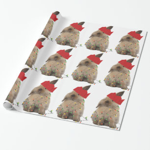 Cadeau Papier d'emballage de lapin de houblon de Noël