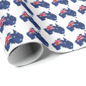 Cadeau Papier d'emballage de l'Australie de drapeau de (Coin rond)