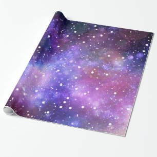 Cadeau Papier d'emballage de l'espace et d'étoiles