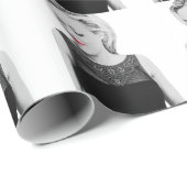 Cadeau Papier d'emballage de lèvres rouges (Coin rond)