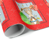 Cadeau Papier d'emballage de lévrier (a512) (Coin rond)