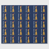 Cadeau Papier d'emballage de lévrier de Noël drôle de (Plat)