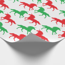 Papier d'emballage de licorne de fête