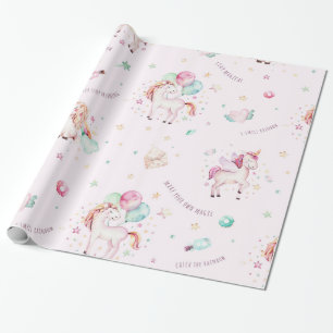 Cadeau Papier d'emballage de licorne magique
