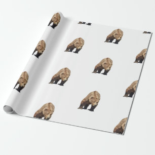 Cadeau papier d'emballage de l'ours grizzli