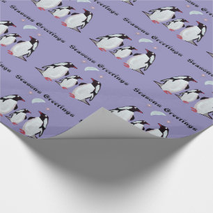 Cadeau Papier d'emballage de lune de pingouin
