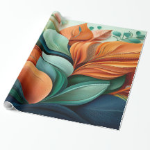Papier d'emballage de luxe floral en quilling 3D