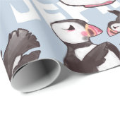 Cadeau Papier d'emballage de macareux (Coin rond)