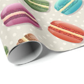 Cadeau papier d'emballage de macarons (Coin rond)